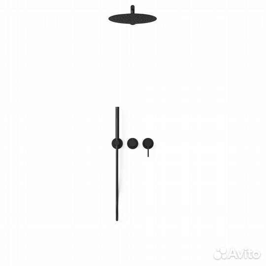 Душ. комплект встраив. круглый черный vsfw-4G01MB