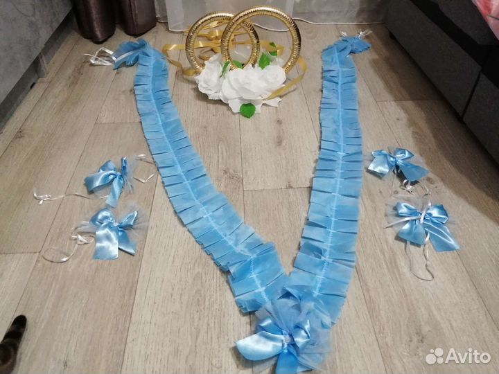 Лента свадебная с кольцами