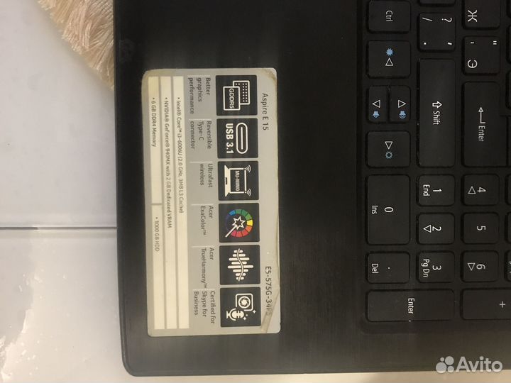Ноутбук Acer aspire e 15 e5-575g-34ps