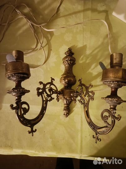 Старинное бронзовое бра