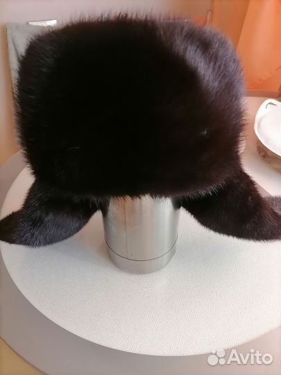 Норковая шапка мужская ушанка