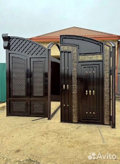 Ворота в Каспийске для коттеджа на заказ