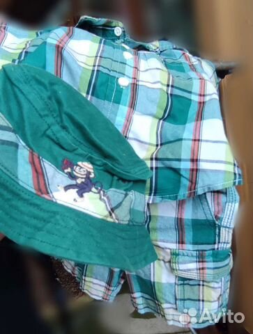 Летний костюм. Шорты, рубашка, панама