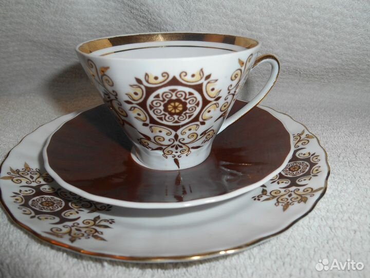 Тонкий Фарфор ссср.Рига.кофейный набор, тройка