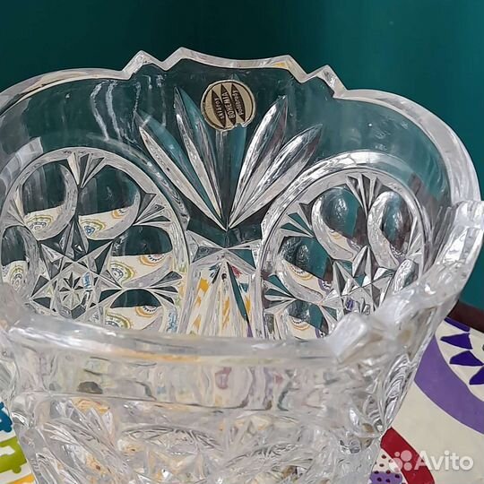 Хрустальная ваза богемия 70-е годы СССР