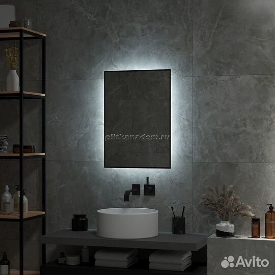 Зеркало Континент Amer LED 600х1200 с подсветкой с бесконтактным выключателем злп1527