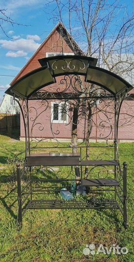 Мангал с печью под казан