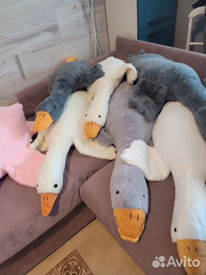 Мягкая игрушка гусь обнимусь 90,120,130,190