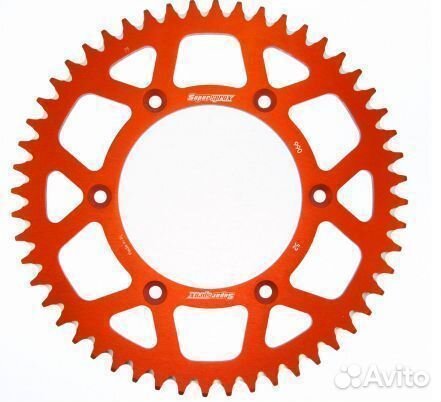 Звезда задняя (ведомая) 50 зуб алюминиевая оранжев