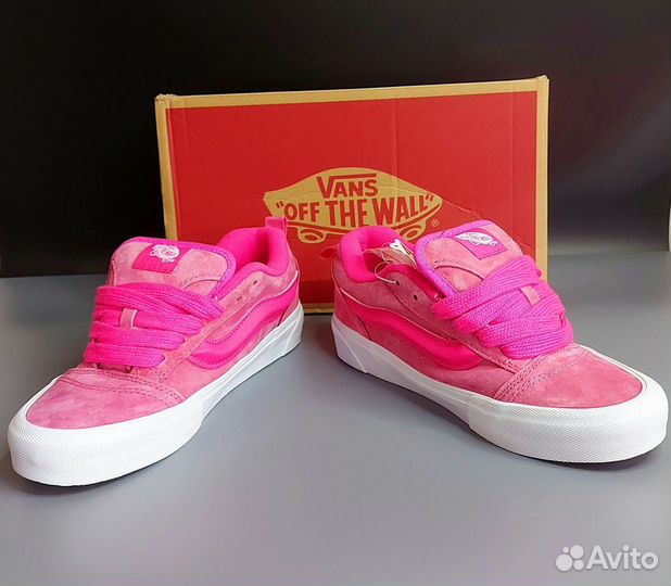 Vans knu skool дутыши розовые