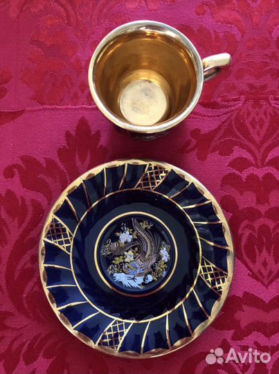Сервиз чайный, кобальт с позолотой, 17 предметов