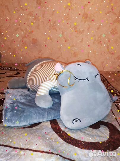 Плед, большая игрушка-подушка, подарок 3 в 1