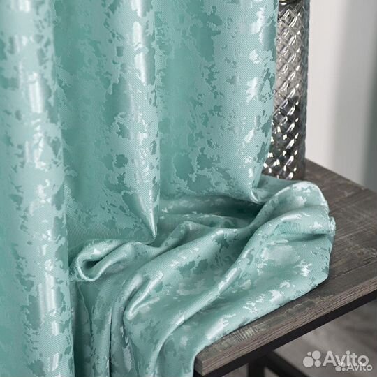 Шторы мрамор Версаль лазурный