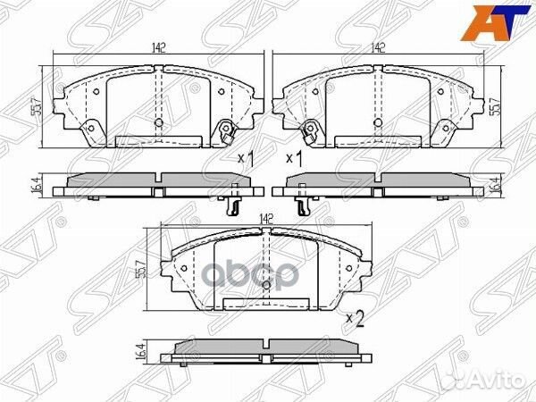 Колодки тормозные перед mazda 3 13- ST-BHY1-33