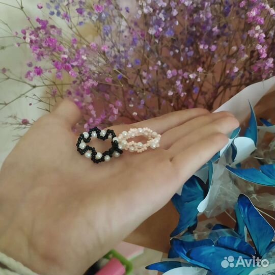 Парные колечки из бисера
