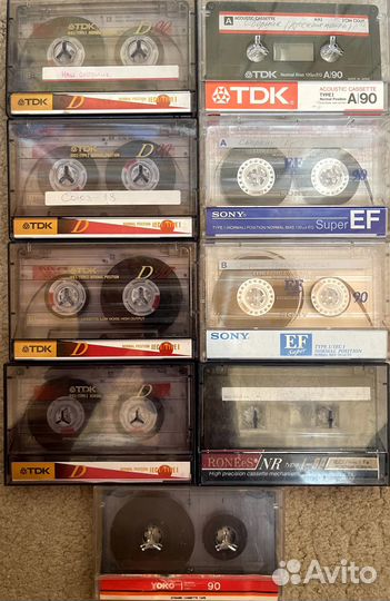Кассеты TDK, sony, basf самозаписанные