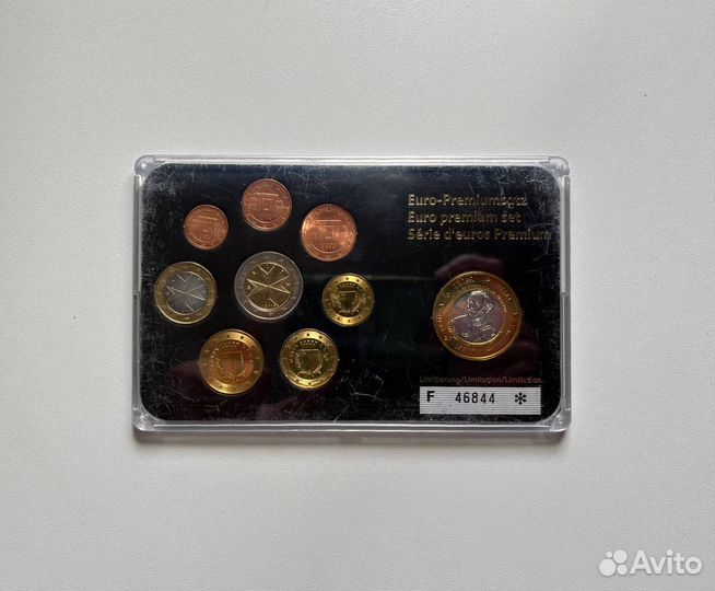 Набор коллекционых монет Евро, нумизматика