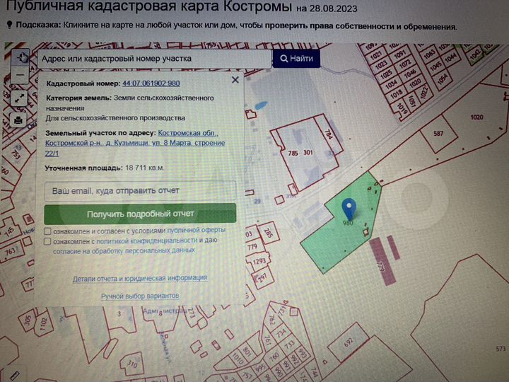 Участок 1,87 га (СНТ, ДНП)