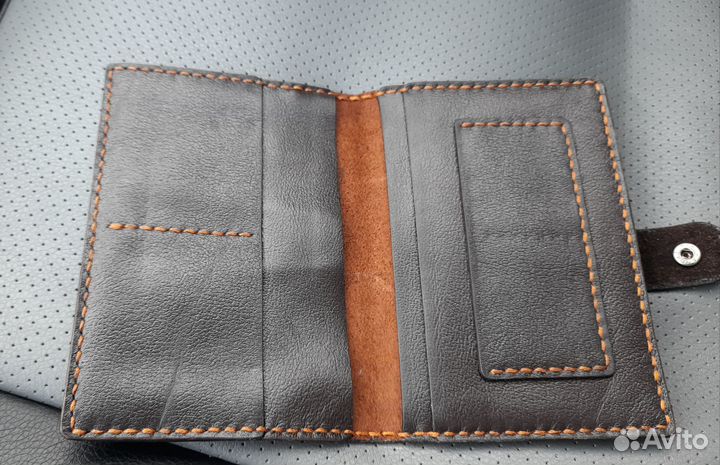 Обложка для автодокументов натуральная кожа