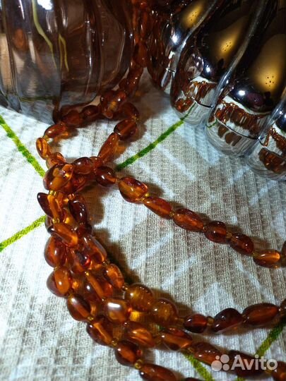 Янтарь СССР бижутерия винтаж