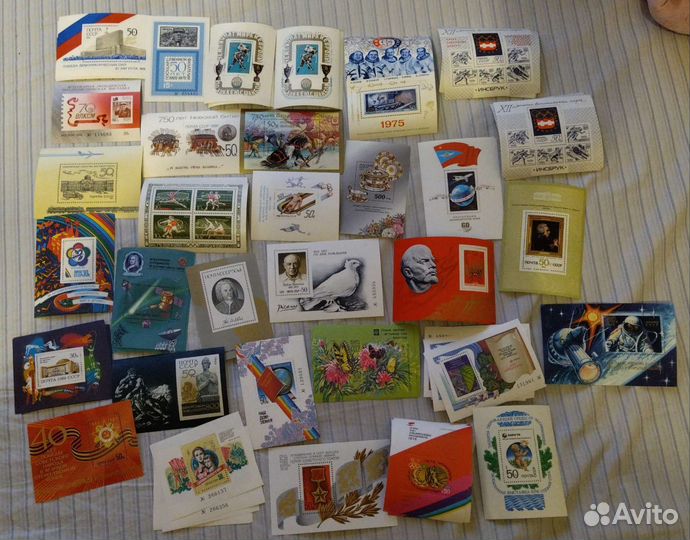 Марки, квартблоки и блоки ссср, России