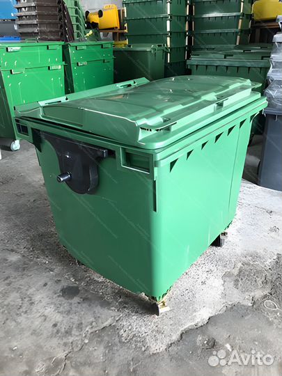 Мусорный пластиковый бак 1100л П-1040