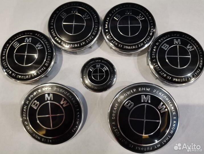 Юбилейный комплект эмблем BMW Black Edition
