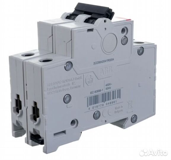 Выключатель автоматический модульный 2п C 20А 4.5кА Basic M BMS412C20 ABB 2CDS642041R0204