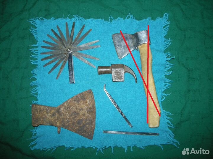 Топор молоток с гвоздодером фуганок металлический