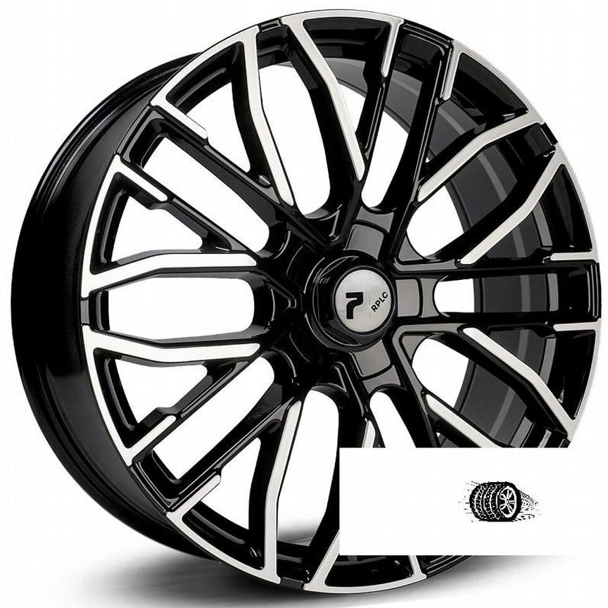 Литые диски rplc R21 / 8.5J PCD 5x108 ет 40 цо 63.4 ZKR2 BFP Черный с полированной лицевой поверхнос