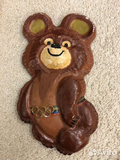 Олимпийский мишка настенный СССР