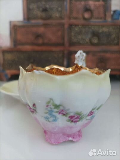 Кофейная пара без клейма скол и паучек