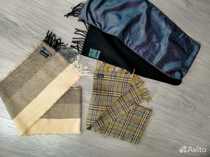 Итальянские мужские шарфы оригинал кашемир,шерсть