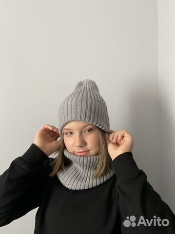 Шапка-тыковка из мериноса 100