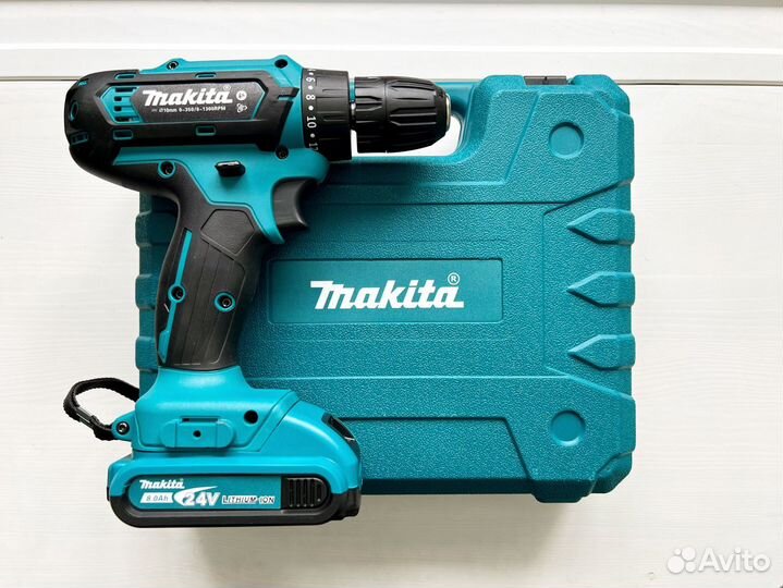 Шуруповерт дрель makita 24v (2 акб), опт/розница