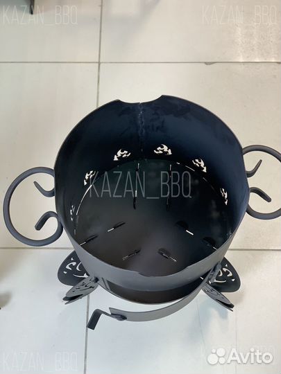 Печь с дверкой для казана