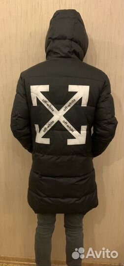 Новая зимняя куртка off white 50р