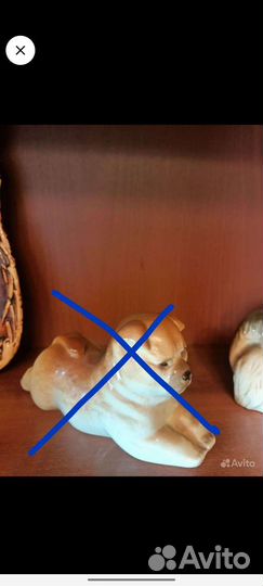 Статуэтка собака,гагара фарфор