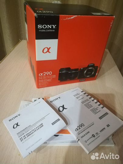 Зеркалка sony Альфа 290 полный комплект