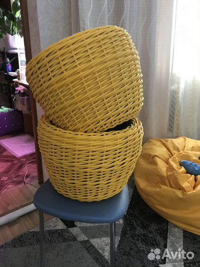 Кашпо из искуственного ротанга