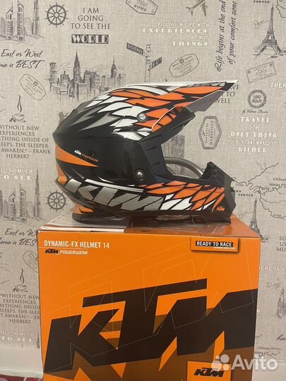 Мотошлем кроссовый KTM детский б/у размер S