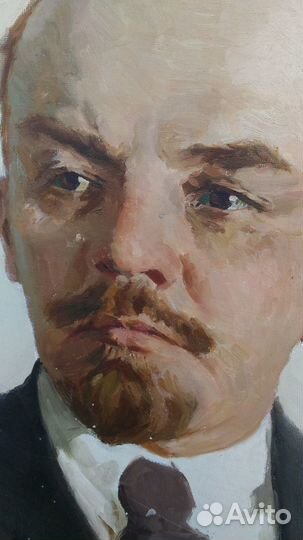 Картина В. И. Ленин портрет масло холст кпсс