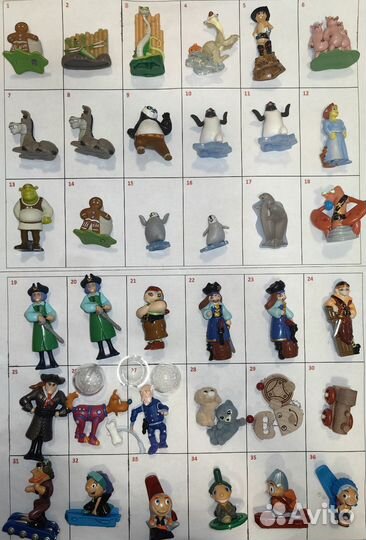 Любые 5 фигурок Киндер сюрприз за 100 р