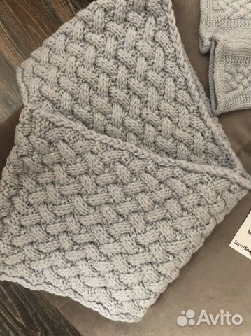 Комплект шапка, снуд и митенки