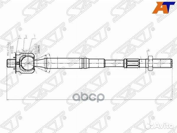 Тяга рулевая toyota corolla/allion/premio/matri