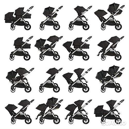 Коляска для двойни, погодо baby jogger city select