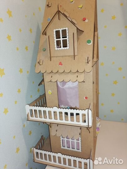 Детский деревянный домик для кукол