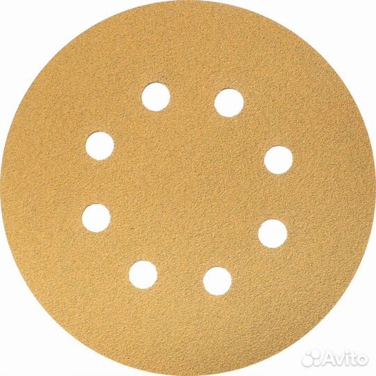 Круг абразивный d125мм Р100 8 отв. gold line holex