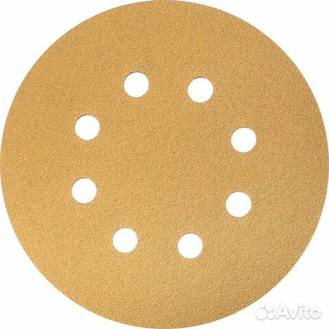 Круг абразивный d125мм Р100 8 отв. gold line holex