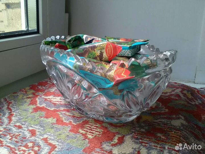 Хрустальная ваза Чехия-ссср 70-х